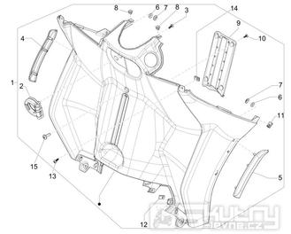 2.30 Předkolenní plast - Gilera Fuoco 500ccm 4T-4V ie E3 LT od 2013 (ZAPM83100...)