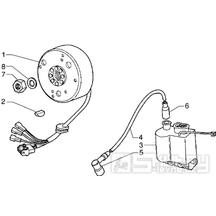 T11 Magneto dobíjení, zapalovací cívka - Gilera GSM 50ccm EBS do 2005 (VTBC33200...)