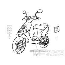 2.38 Samolepky, loga - Gilera Stalker 50 2T 2007-2008 (ZAPC40100)