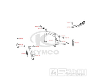 F15 Hlavní stojan, boční stojan a nakopávací páka pro Kymco Super 8 125 [LC2U82000] (KL25CA) KC125T-B