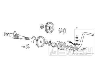 65.19 Mechanismus nožního startování - Gilera SMT 50 D50B0 od roku 2005 (ZAPABB01)