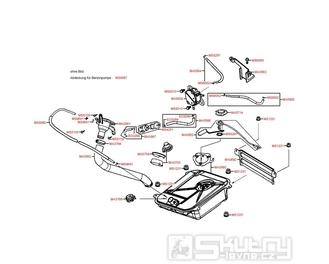 F10 Nádrž a palivový kohout - Kymco Grand Dink 125