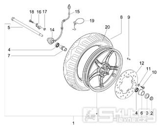 4.11 Přední kolo - Gilera Runner 125 "SC" VX 4T UK (ZAPM46100)