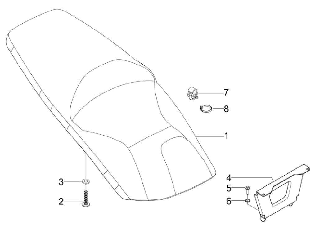 2.39 Sedadlo - Gilera Runner 125 ST 4T LC 2008-2012 (ZAPM46301)