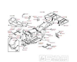 F20 Části rámu / nosič zavazadel - Kymco MXU 500 2WD