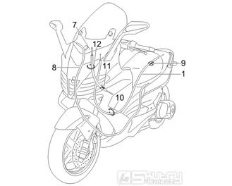 5.03 Brzdové lanko - Gilera Nexus 500 4T LC 2006-2008 (ZAPM35200)