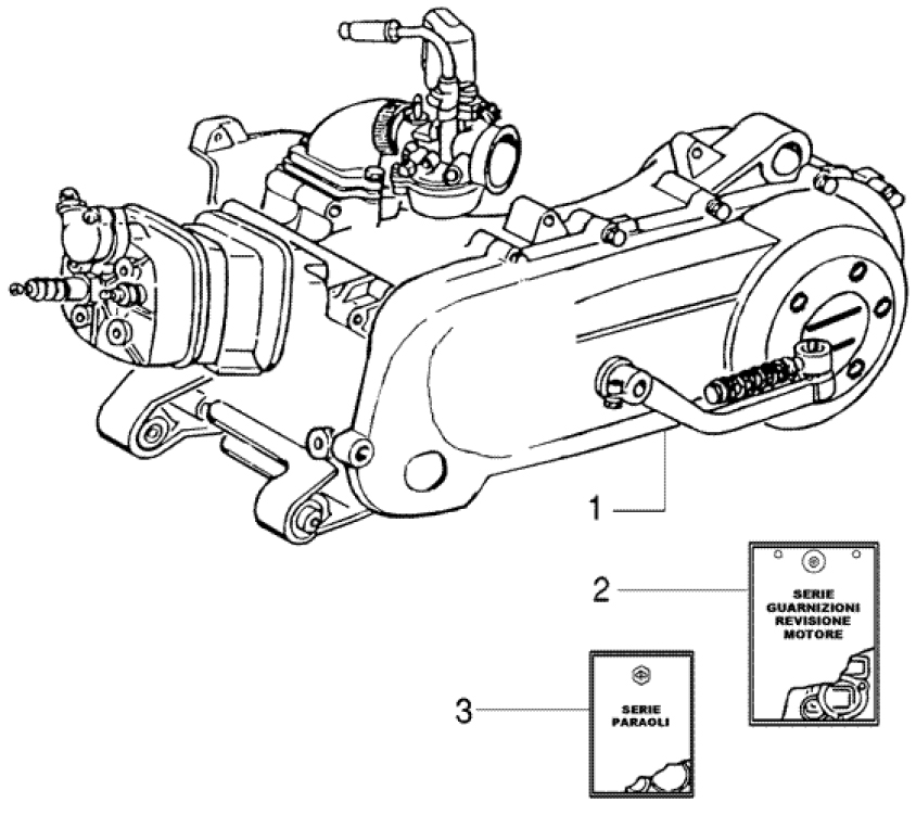 T1 Motor - Gilera DNA 50ccm 2T 2005 (ZAPC270003000001)