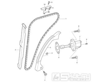 09 Rozvodový řetěz - Hyosung GT 650i ND