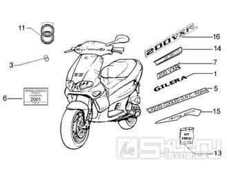 T27 Samolepky, loga - Gilera Runner VXR 200 4T (ZAPM24300...)