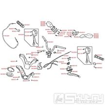 F03 Gripy / zrcátka / řídítka / kapotáž řídítek - Kymco Grand Dink 50