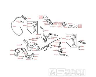 F03 Gripy / zrcátka / řídítka / kapotáž řídítek - Kymco Grand Dink 50