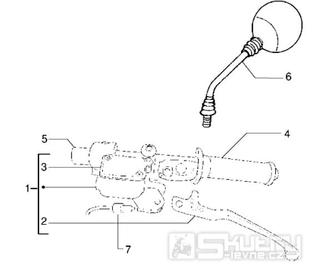 T35 Zadní brzda, zrcátko - Gilera DNA 50ccm 2T 1998-2005 (ZAPC27000...)