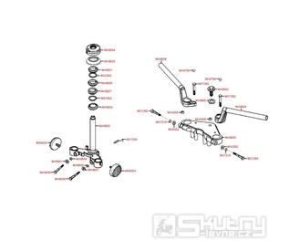 F04 Řidítka a tyč řízení - Kymco PULSAR 125 M