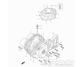 04 Kryt motoru - Hyosung RX 125 (XRX 125)