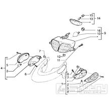 T39 Přední světlo, blinkry - Gilera Stalker 50 do roku 2005 (ZAPC13000...)