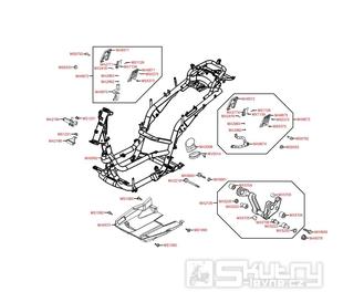 F20 Rám / Držák motoru - Kymco People S 250i