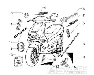 T26/A Samolepky loga (sportovní verze) - Gilera Runner 125 FX DT 2T LC (ZAPM0700...)