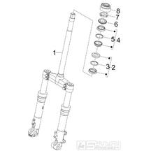 4.02 Přední kyvná vidlice, ložiska řízení - Gilera Runner 200 VXR 4T LC Race 2006 (ZAPM46400)