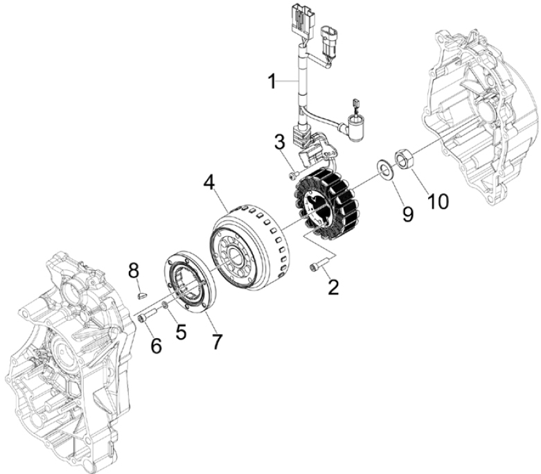 1.21 Magneto dobíjení - Gilera Nexus 125ie 4T LC 2008 (ZAPM35700)