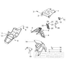 2.37 Zadní kryt, blatník - Gilera Runner 200 VXR 4T LC 2006 (ZAPM46400)
