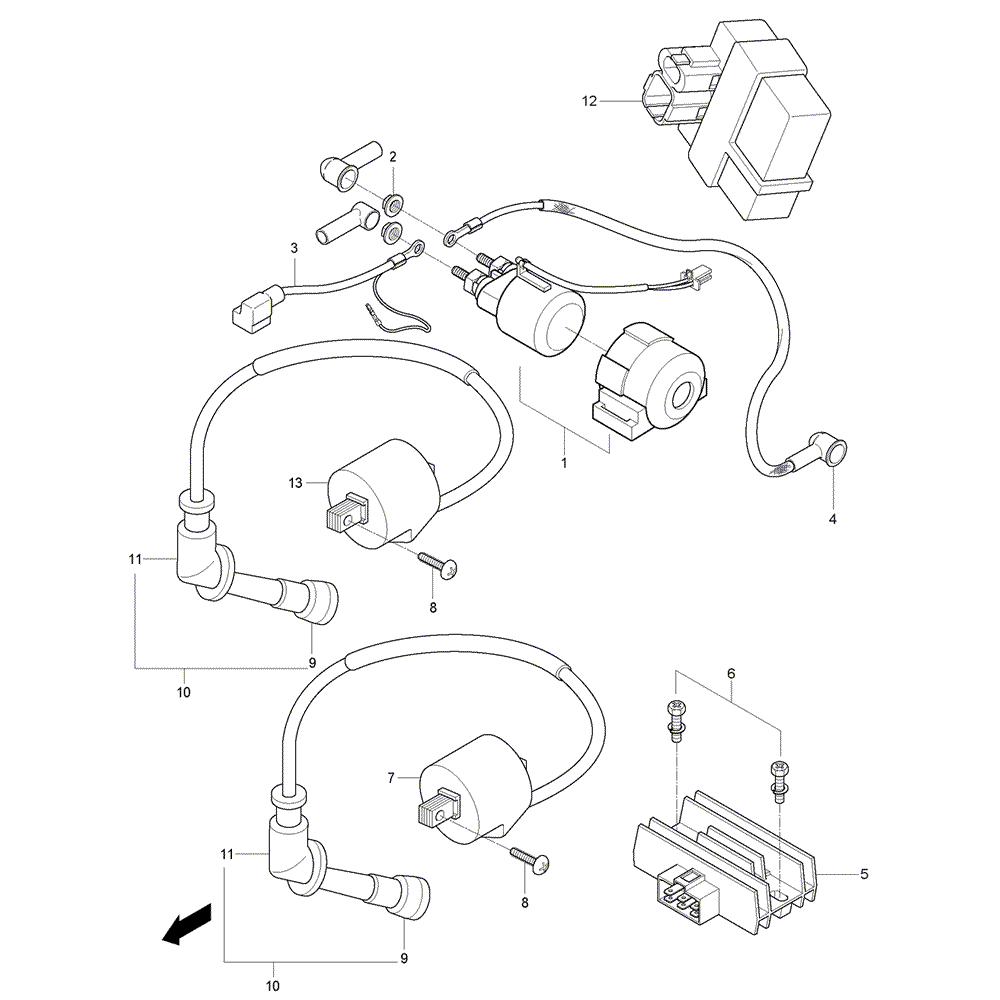 FIG20 Elektro součástky - Hyosung GV 125M C Aquila