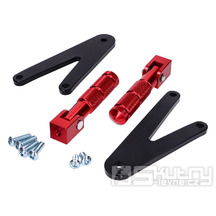 Sada stupaček pro spolujezdce CNC, červená, pro Beta RR 50 (s držákem)