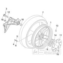 4.12 Zadní kolo - Gilera Nexus 250 4T LC 2006 (ZAPM35300)