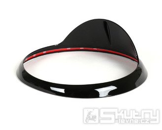 Rámeček světlometu Moto Nostra černý lesklý pro Vespa GT, GTL, GTS 125-300, GTS 125-300 Super (-2018)