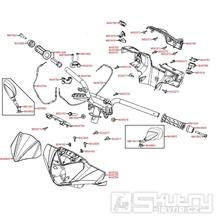 F03 Řidítka / zrcátka / ovládání a kapotáž řidítek - Kymco People GT 300i