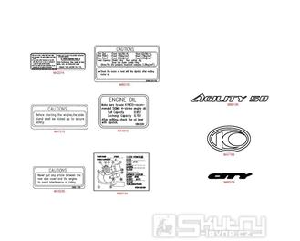 F22 Samolepky - Kymco Agility 50 City 4T