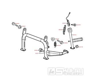 F15 Hlavní stojan / boční stojan - Kymco Yager GT 200i