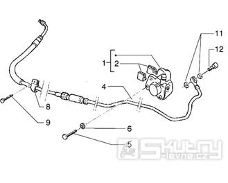 T45 Zadní brzdový třmen, brzdové destičky - Gilera Runner 125 VX 4T LC (ZAPM24200)