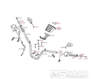 F03 Řidítka, zrcátka a ovládání - Kymco MXU 400
