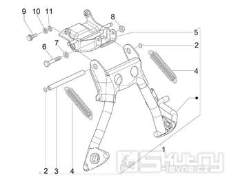 2.25 Hlavní stojan - Gilera Stalker 50 2T 2008-2011 (ZAPC40100, ZAPC40101)