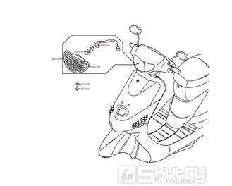 F01 Přední světlomet - Kymco Filly 50 4T