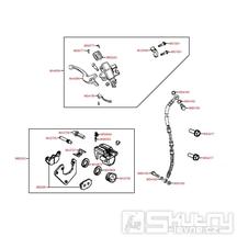 F04 Přední brzda / Brzdová hadice - Kymco Agility 50 Carry 4T KG10DA