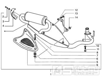 T17 Výfuk - Gilera Runner Purejet 50 1998-2005 (ZAPC36100)