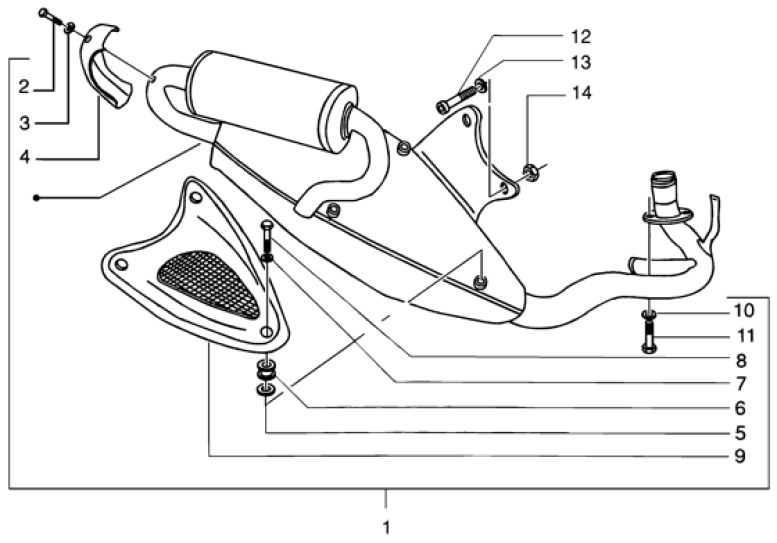 T17 Výfuk - Gilera Runner Purejet 50 1998-2005 (ZAPC36100)