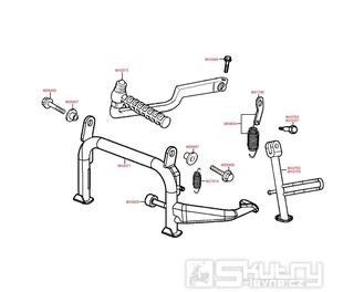 F15 Hlavní stojan / boční stojan / nakopávací páka - Kymco Grand Dink 125 E3