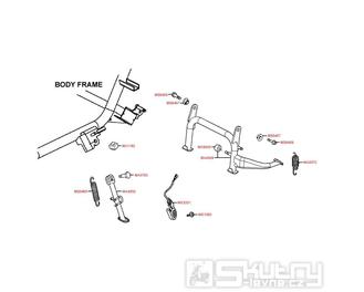 F15 Hlavní stojan / boční stojan - Kymco Xciting 300i R