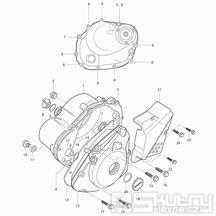 04 Kryt motoru - Hyosung RX 125 SM E3 (XRX 125 SM)