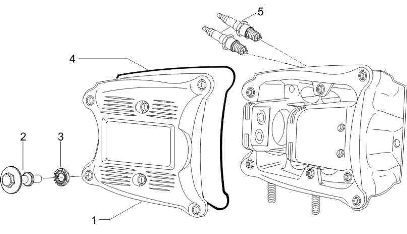 1.12 Ventilové víko a zapalovací svíčky - Gilera Fuoco 500ccm 4T-4V ie E3 LT od 2013 (ZAPM83100...)