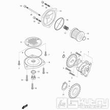 14 Olejové čerpadlo / Filtr - Hyosung GT 650i N (Naked)