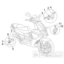 6.05 Baterie, houkačka, relé - Gilera Runner 125 VX 4T Race 2005 (ZAPM46100)