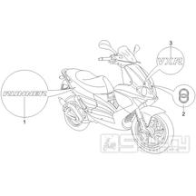 2.38 Samolepky, loga - Gilera Runner 200 VXR 4T LC Race 2005-2006 (ZAPM46200)