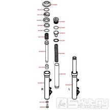 F06a Přední vidlice jednotlivé díly - Kymco People GT 300i