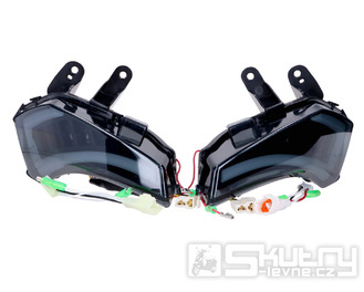 Sada předních blinkrů Naraku kouřové pro Yamaha T-Max 530 2012-2016