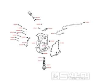 E04 Kryt skříně klikové hřídele pravý - Kymco Agility 125 City