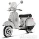 Pneu 10"  bílé stěny - Vespa PX