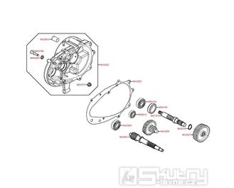 E08 Převodovka - Kymco People S 125